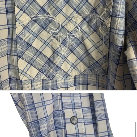 Rock Revival Men’s Plaid Western Pearl Snap Shirt Size XL - Picture 7 of 9
